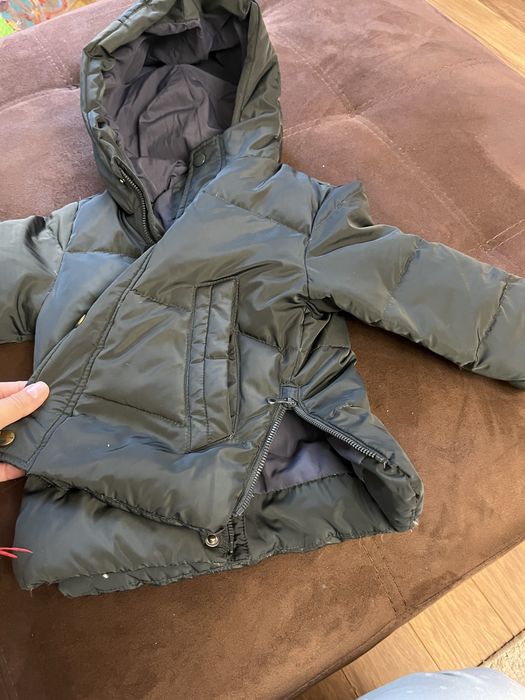 Детско яке Zara естествен гъши пух 2г