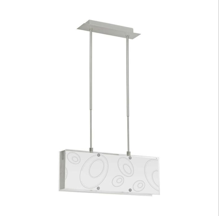 Lustră eglo INDO 1, G9, 3X9W, IP20, oțel nichel mat, sticlă decorativă