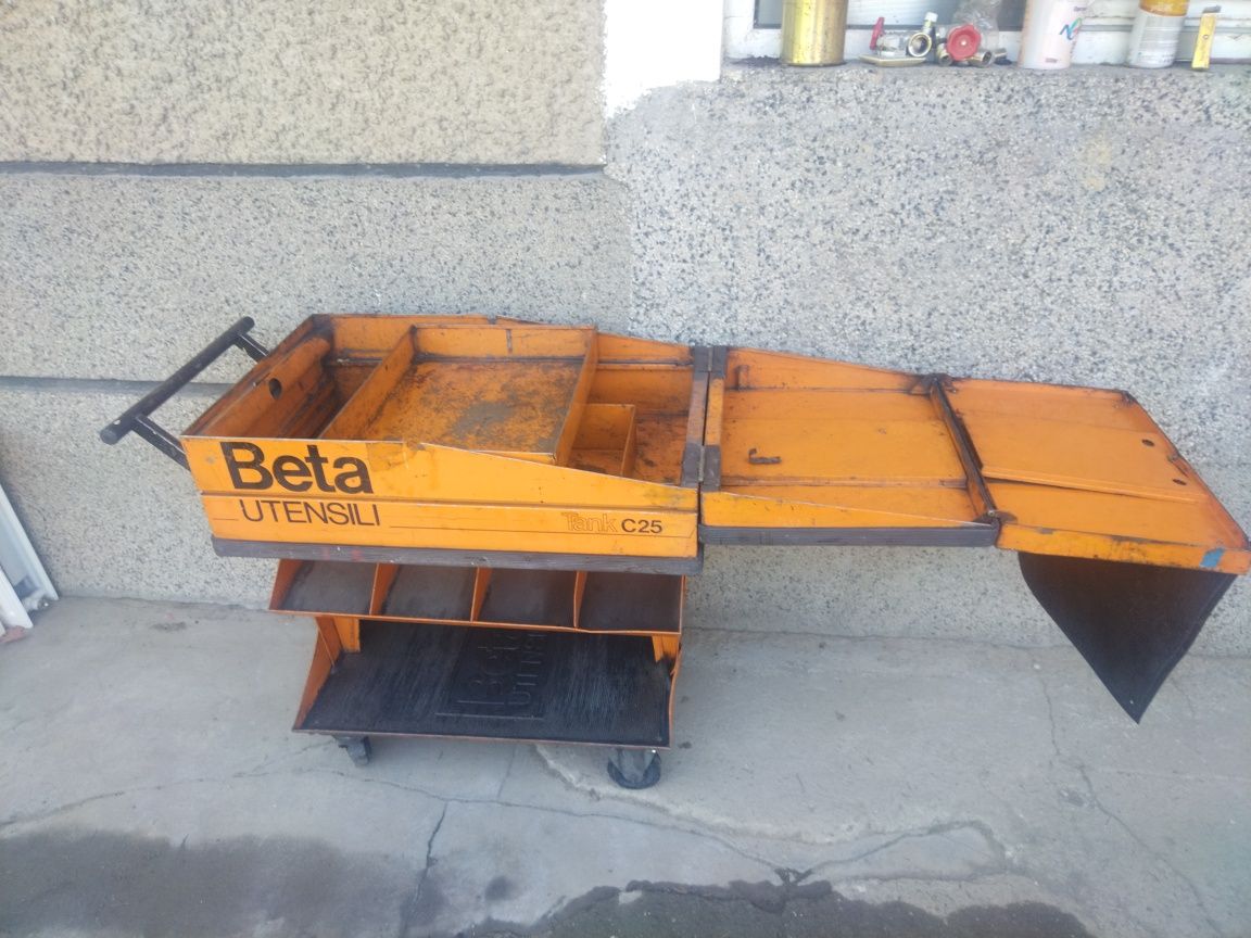 BETA TANK C25 метална оранжева сервизна количка за инструменти за гара