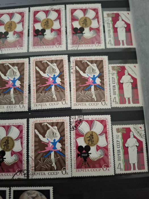 Clasor cu timbre USSR din anii 1958-1970.