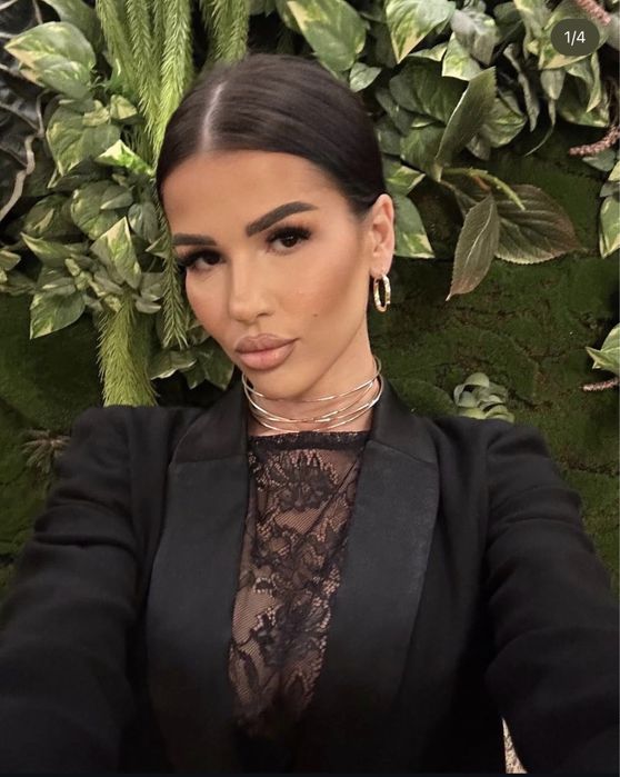 Сет големи халки и чокър по врата цвят Gold