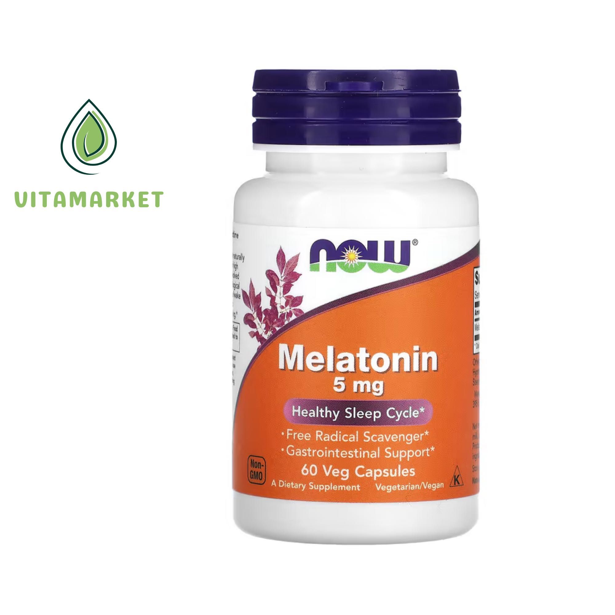 NOW Foods, Melatonin, 5 mg, 60 Veg Capsules