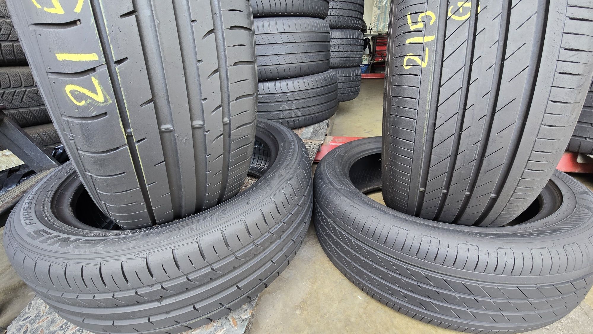 2 anvelope vară Goodyear și 2 Falken 215/50/18