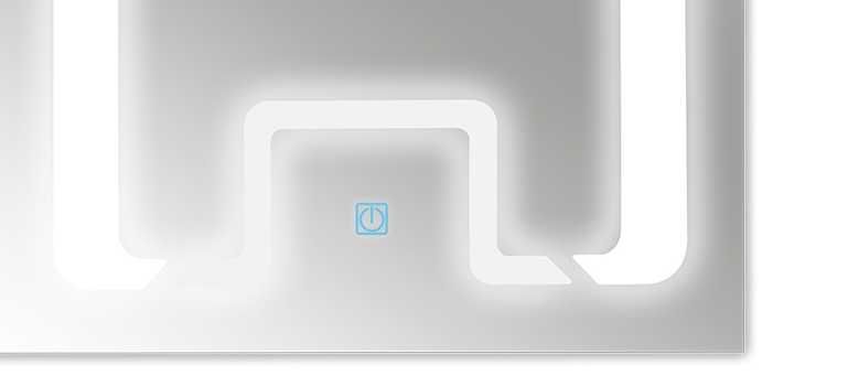 Oglinda Baie Led Smart Moderna Touch Senzor 60 x 80cm Margine Lumi IN2