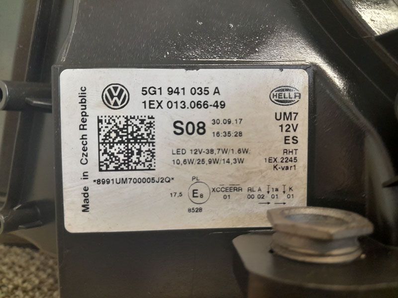 VW Volkswagen Golf VII 7 Far stanga FULL LED 5G1941035A F059