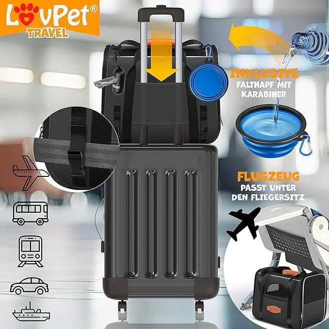 Lovpet® Чанта за кучета и котки 2-в-1