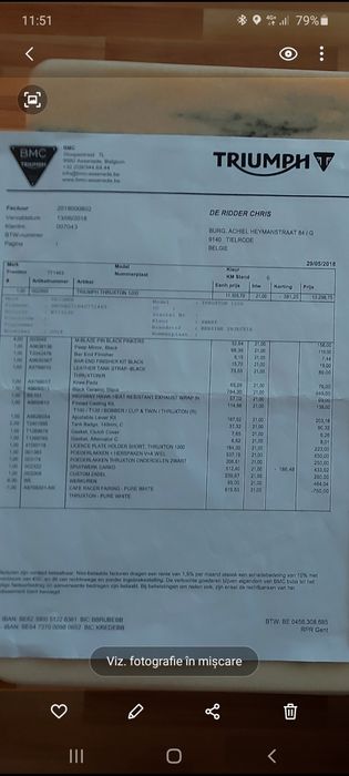 Triumph Thruxton 1200 custom An 2018 9500km