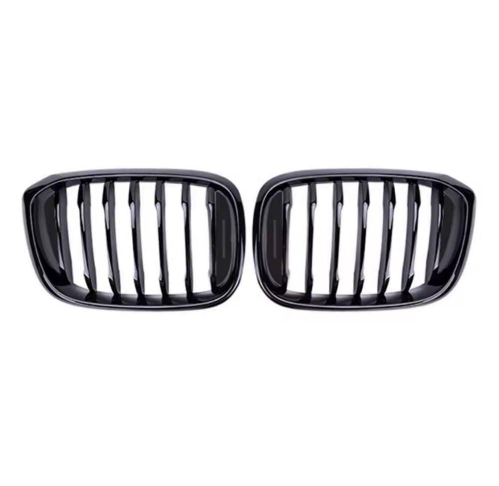 Set grile nari duble simple negru lucios Bmw X3 X4 G01 G02 camera