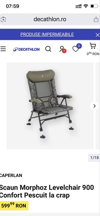 Scaun pescuit confortabil