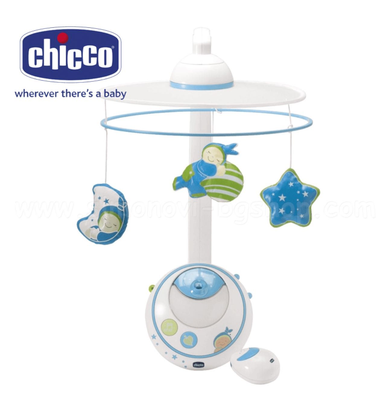 Chicco Музикална въртележка за легло 2 в 1 Magic Stars Boy