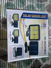 Proiector solar 50W, senzor miscare, HS-8022 telecomanda