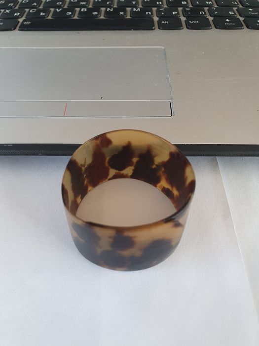 Уникален антикварен пръстен за салфетки от черупка на костенурка