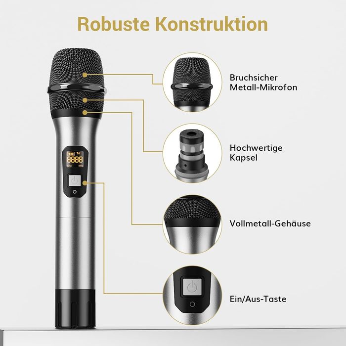 Комплект 2бр професионални безжични микрофона с приемник, TONOR TW820