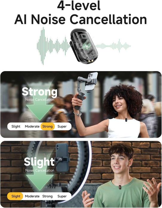 Безжичен микрофон брошка MAONO Wave T1 Mini USB-C за телефон