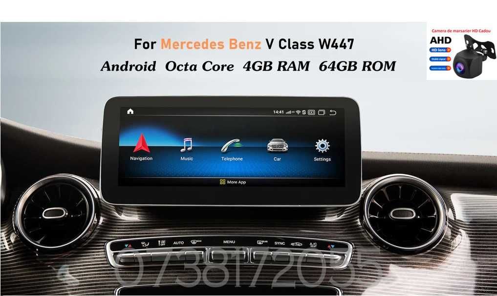 Navigatie Mercedes V Class A C class w205 GPS  Internet 4G  Bluetooth