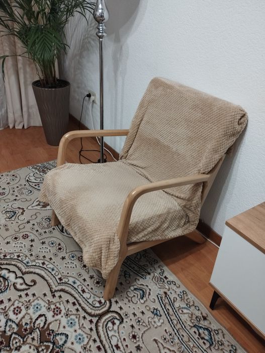 Кресло Yoto bonzy, обивка ткань , белый.