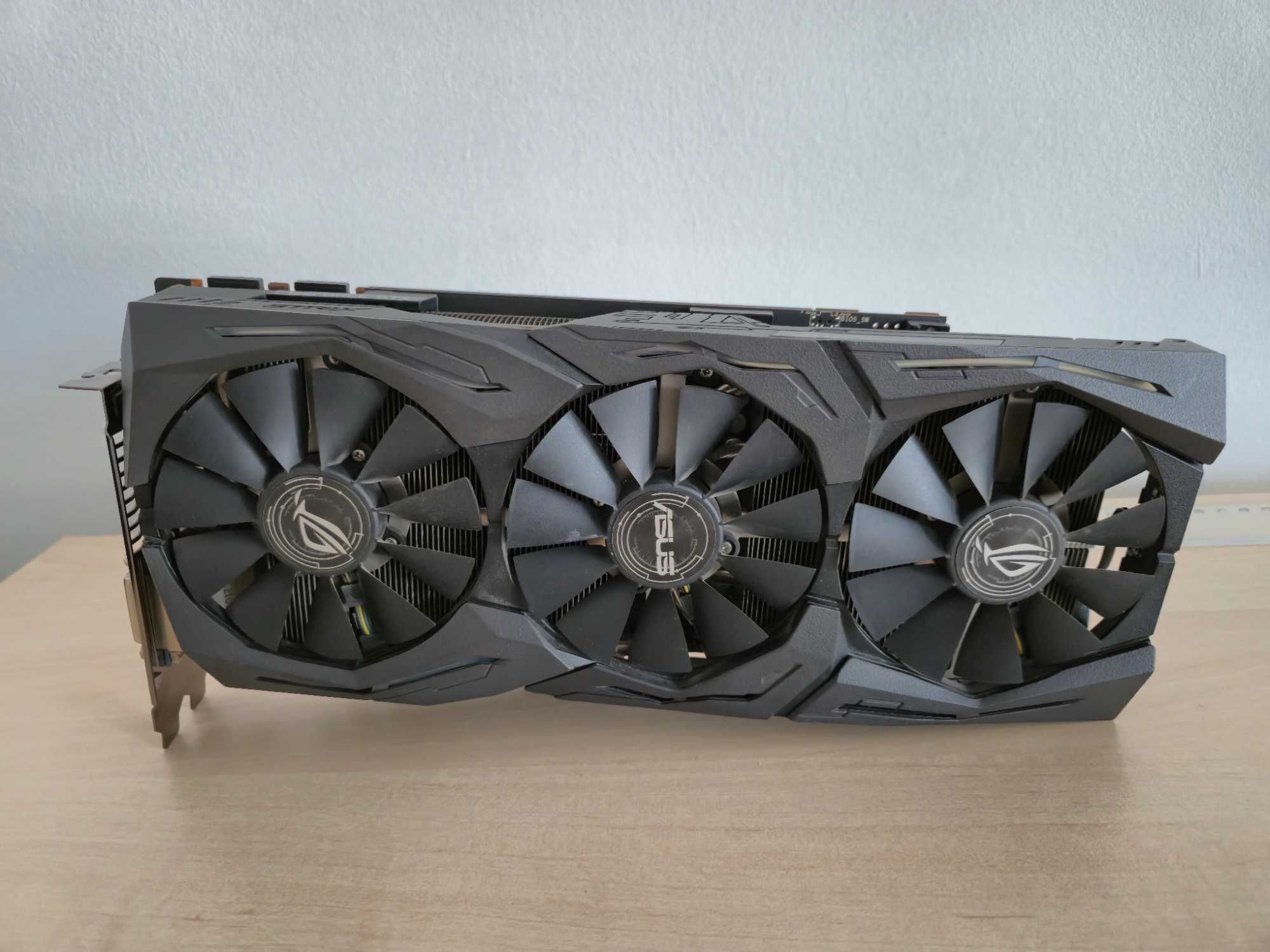 Видео карта ASUS STRIX GeForce GTX 1080 Ti 11G с тест FureMark клип