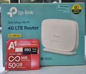 SIM card + бисквитка TP-Link мобилен интернет 15 дни без лимит+50 GB