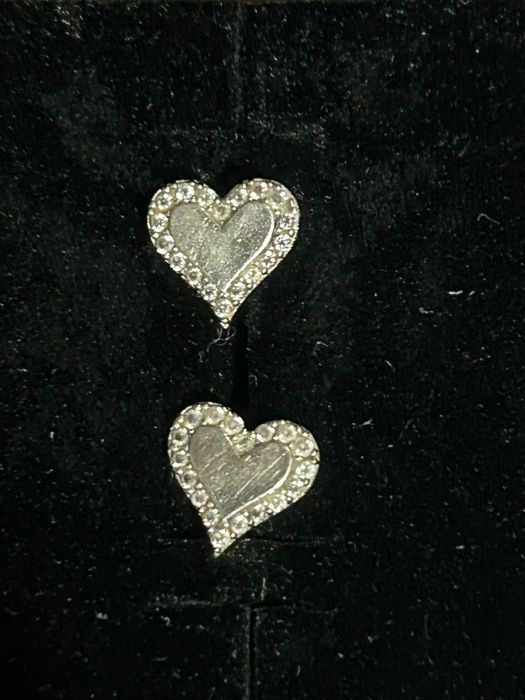 Cercei din aur alb 14K