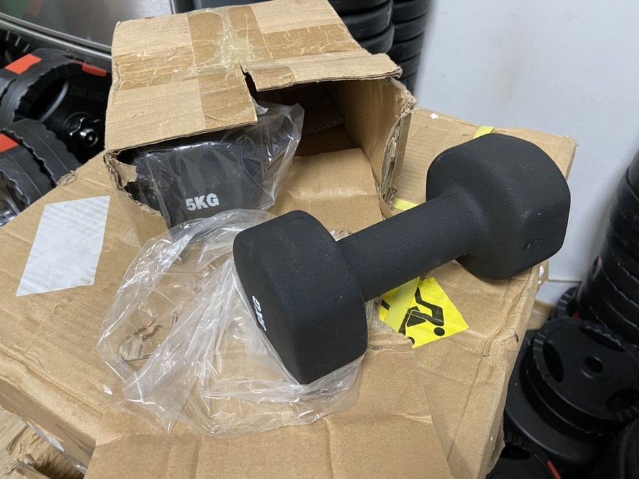 Gantere fixe 5 kg profesionale 5+5=10 kg noi made in germany pret 100