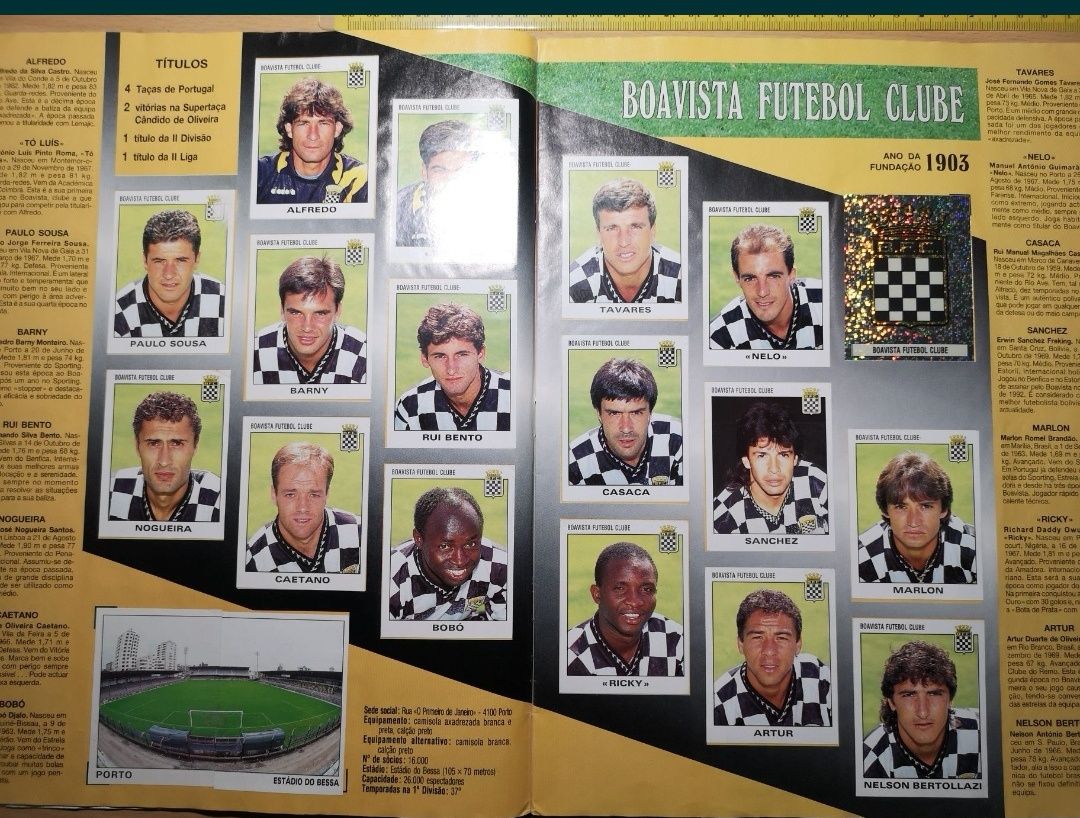 Panini album complet Portugalia 1993 Timofte 94 Timișoara 93 FC Porto