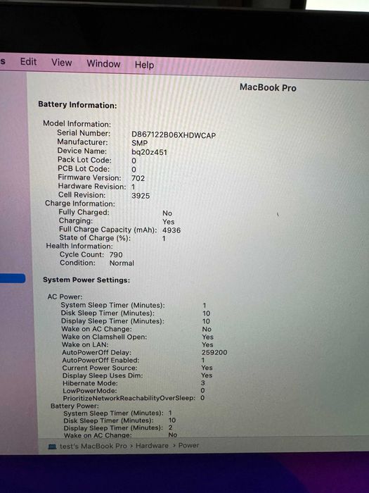 Apple MacBook Pro Touch 15 A1707 (EMC 3072) Late 2016