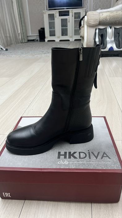 Сапоги из натуральной кожи и меха, заказывали  из Турции