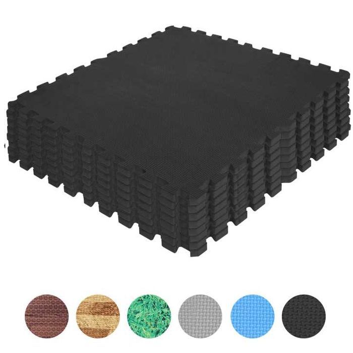 Saltea Tatami, tip Puzzle - 8 buc, negru