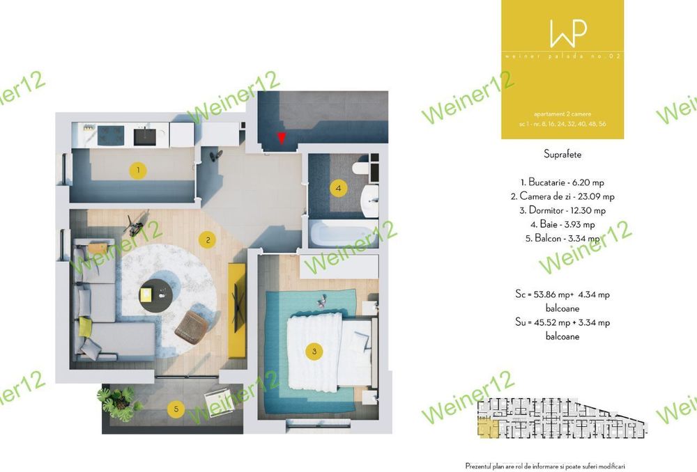 Apartamente 2 Camere Direct Dezvoltator Weiner2 Etapa 1 VestGroup