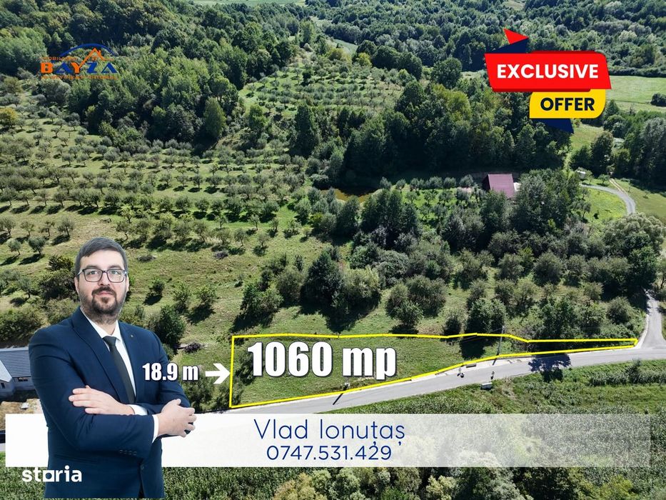 Vanzare teren, intravilan 1067 mp, localitatea Grosi - Maramureș