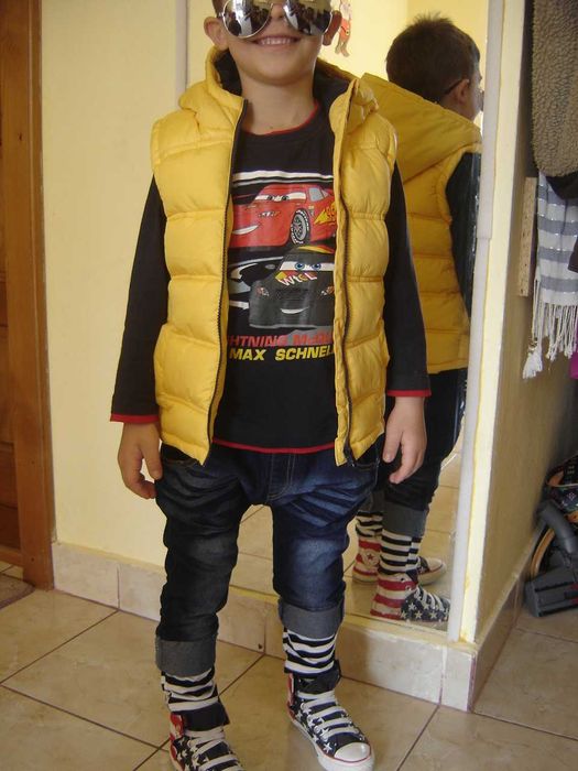Blugi skinni pantaloni cu turul lasat, marime 110, 4-5 ani