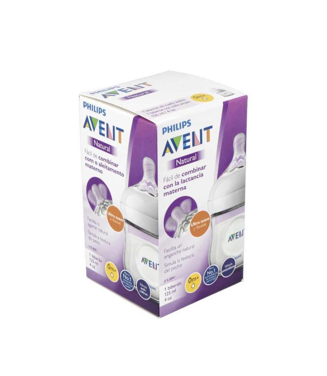 3 buc. NOI- Philips Avent-Biberon Natural, +0 luni (125 ml)_SCF030/07!