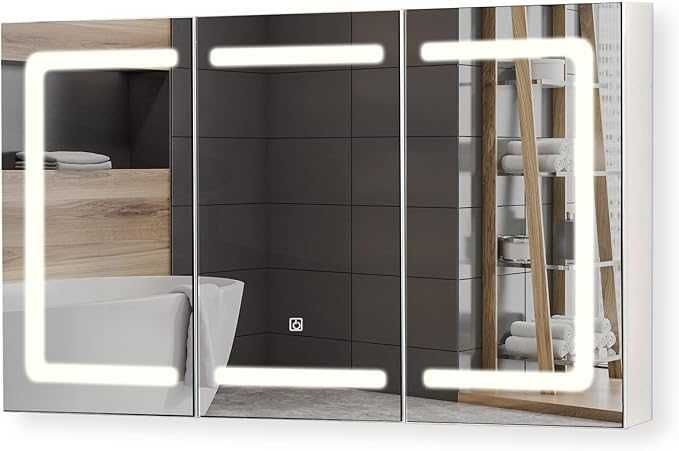 Шкаф с огледало за баня Aquamarin® с осветление