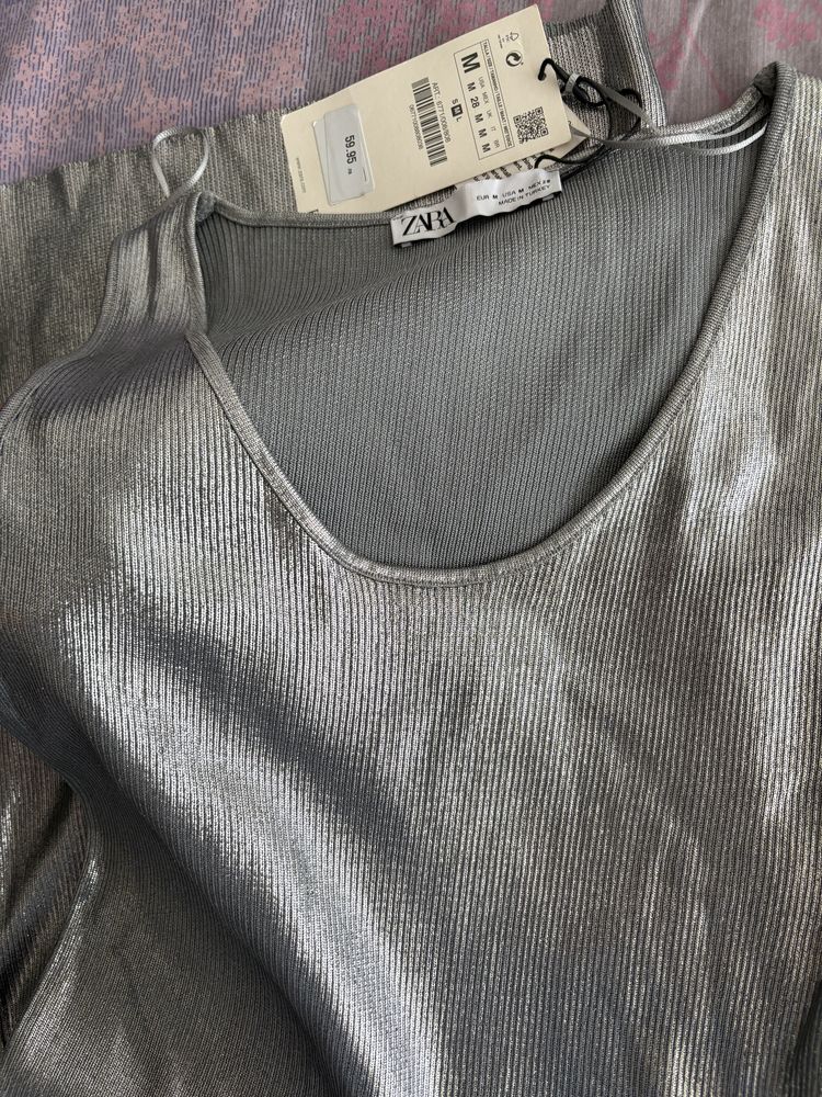 Сребриста рокля Zara