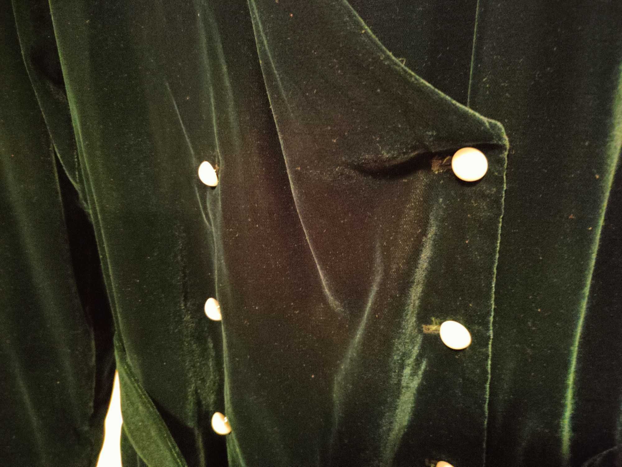Sacou Catifea Verde Zara (material de calitate, ca NOU)