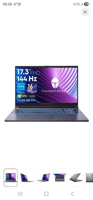 Ноутбук ThundeRobot 17", OЗУ 32 Gb.