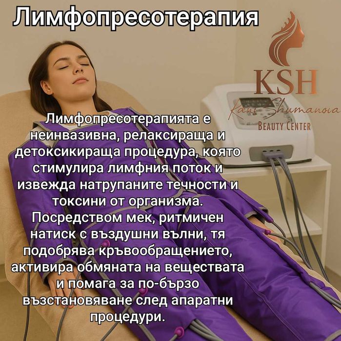 Лимфопресотерапия, RF Микронидлинг, Лазерен карбонов пилинг Пловдив