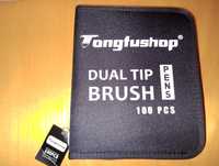 Tongfushop  Markers DUAL TIP BRUSH 100 PENS