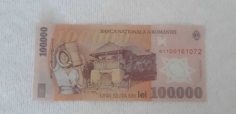 Vand bancnota de colectie 100.000 lei an 2001