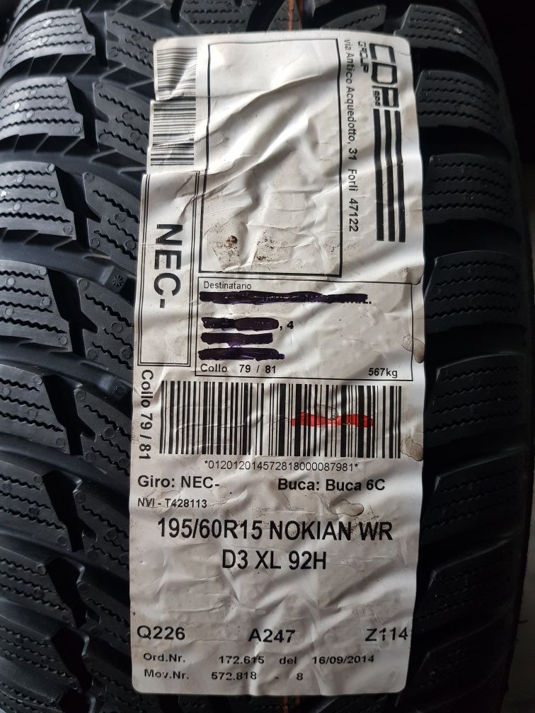 Nokian 195/60 R15 92H M+S iarnă NOI