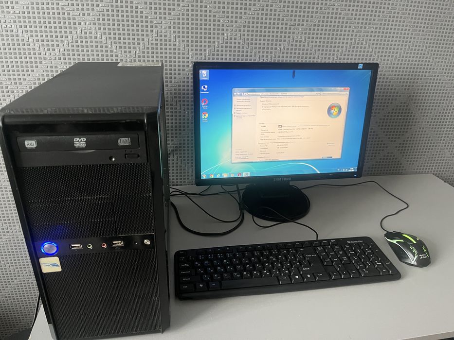 Компьютер для работы и учёбы E6750/4Гб/250Гб + монитор 19 дюймов