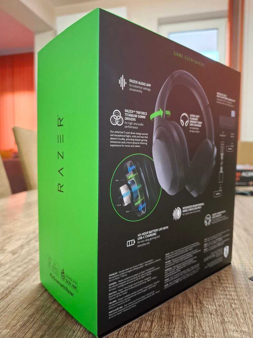 Безжични геймърски слушалки Razer Barracuda