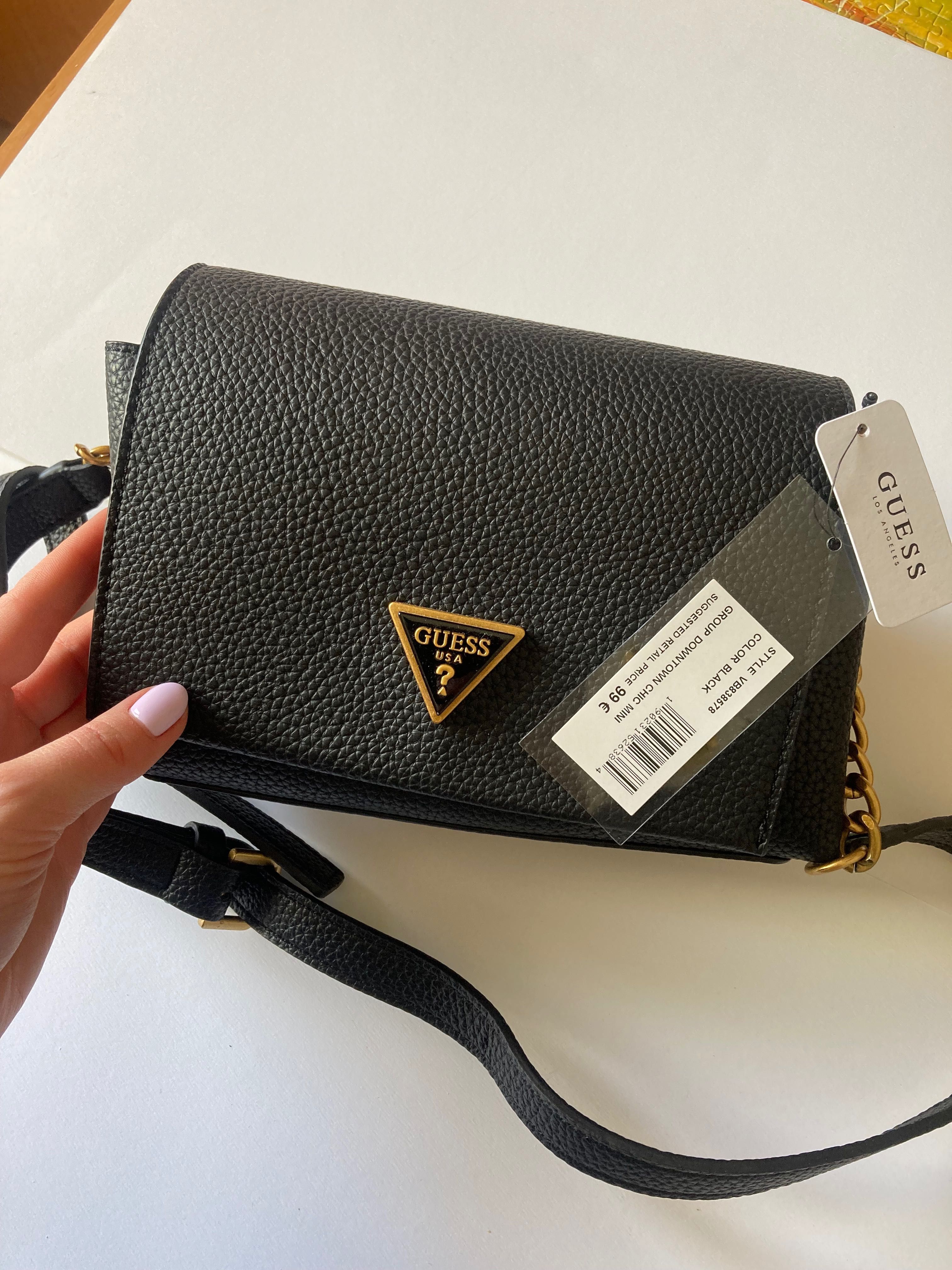 Дамска чанта GUESS - Downtown Chic, Мини, Черен