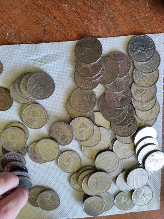 Monede românești colecție  moneda 100 lei 1992 1993 1994 mihai viteazu