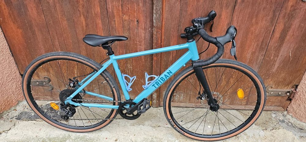 Bicicletă gravel GRVLW120 albastru damă