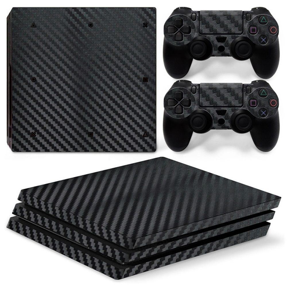 Playstation 4 Pro Modat Carbon skin, 2 controllere