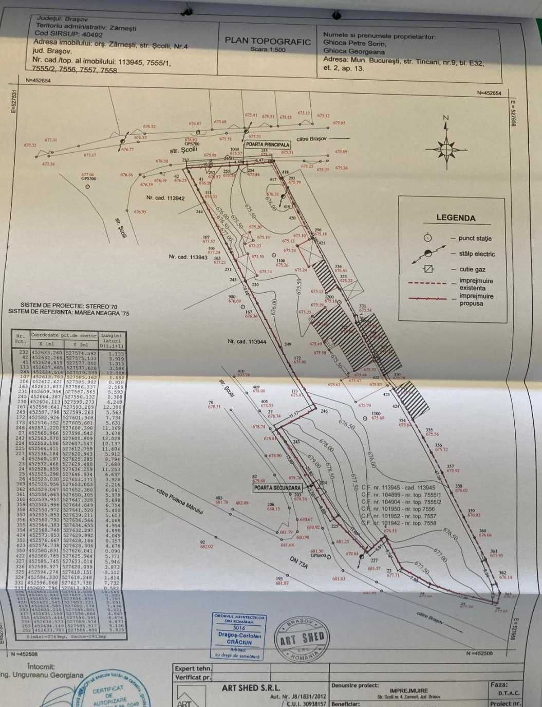 Proprietar:Vand intravilan toate utilitatile intre case Tohan Zarnesti