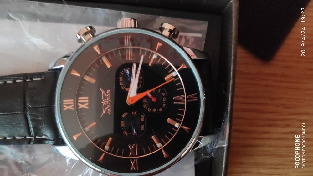 JARAGAR 3 Dial Display Classic Luminous Hands Curea din piele