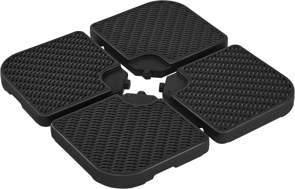 Baza umbrela 4 bucati, umplere cu apa sau nisip |R 592707 Black