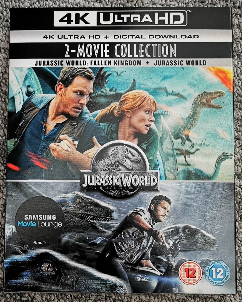 Filme Blu-ray 4K UHD cu ro (Jurassic World 1 și 2) - sigilat